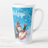 Tasse Latte Joyeux Snowmen (Droite)