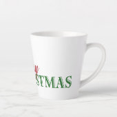 Tasse Latte Joyeux texte de Noël (Droite)