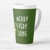 Tasse Latte Joyeux Tout Étoile Ornement Noël Vert (Angle droit)