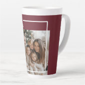 Tasse Latte Joyful Merry Blessed Christmas Photo (Angle droit)