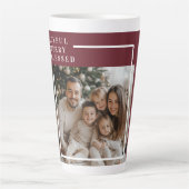 Tasse Latte Joyful Merry Blessed Christmas Photo  (Devant)