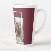 Tasse Latte Joyful Merry Blessed Christmas Photo (Droite)