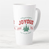 Tasse Latte Joyous Saison de Fir Arbres Rouge/Vert ID580 (Angle droit)