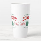 Tasse Latte Joyous Saison de Fir Arbres Rouge/Vert ID580 (Devant)