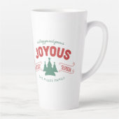 Tasse Latte Joyous Saison de Fir Arbres Rouge/Vert ID580 (Droite)