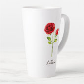 Tasse Latte Juin Mois de naissance Rose (Angle droit)