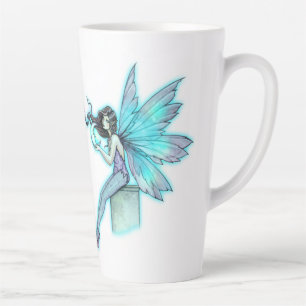 Tasse Latte Jumeaux de la Lune Murmurante Fées Rose et Turquoi