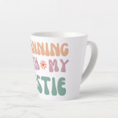 Tasse Latte Jumelage avec My Bestie Super amitié Citation (Angle droit)