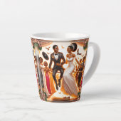 Tasse Latte Jumping Ensemble Pour Aimer Pour Toujours Mariage (Angle droit)