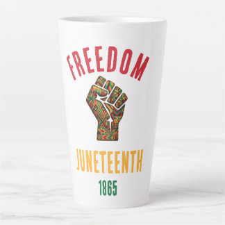 Tasse Latte Juneteenth de la liberté vintage 1865 motif panafr