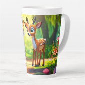 Tasse Latte Jungle Conversation mignonne Deer Design (Angle droit)