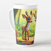 Tasse Latte Jungle Conversation mignonne Deer Design (Angle gauche)