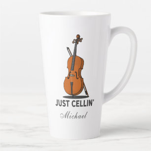 Tasse Latte Juste Cellule Cellist Performance Music Cello