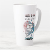 Tasse Latte Juste une fille qui aime Axolotls (Angle droit)