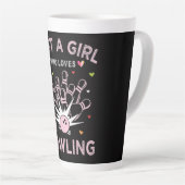 Tasse Latte Juste Une Fille Qui Aime Le Bowling (Angle droit)
