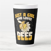 Tasse Latte Juste une fille qui aime les abeilles (Devant)