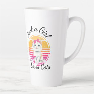 Tasse Latte Juste une fille qui aime les chats