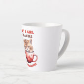 Tasse Latte Juste une fille qui aime les chats et le café (2) (Angle droit)