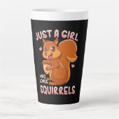 Tasse Latte Juste une fille qui aime les écureuils (Devant)