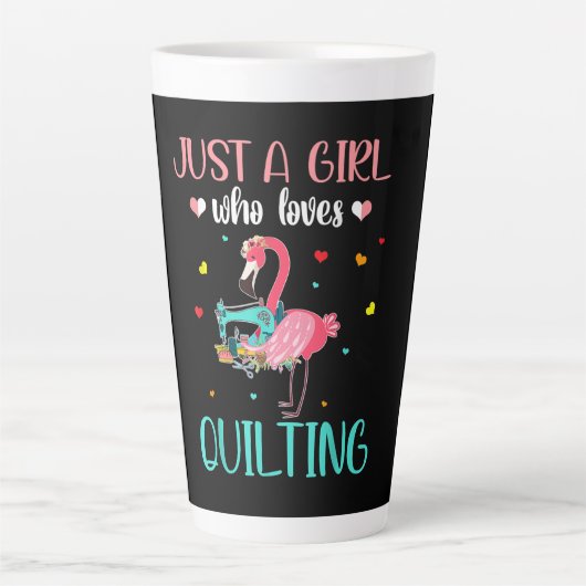 Tasse Latte Juste Une Fille Qui Aime Quitter Et Flamant rose (Devant)