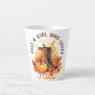 Tasse Latte Juste Une Fille Qui Aime Tomber