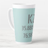 Tasse Latte K2 Latitude et longitude (Angle gauche)