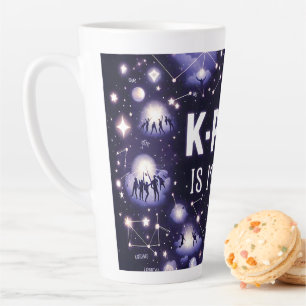 Tasse Latte K-pop est ma vie flottant parmi les étoiles