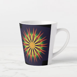 Tasse Latte Kaleidoscope Mandala Flower-21855