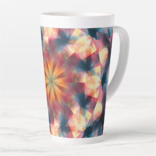 Tasse Latte Kaleidoscopique Prismatique Mandala