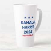 Tasse Latte Kamala Harris Pour Président 2024 (Angle droit)