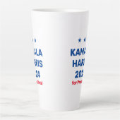 Tasse Latte Kamala Harris Pour Président 2024 (Devant)