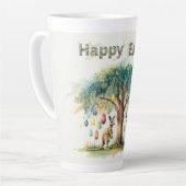 Tasse Latte Kangaroo sous le gumtree avec oeufs de Pâques (Angle gauche)