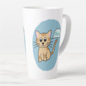 Tasse Latte Katze sagt NOPE (Angle droit)