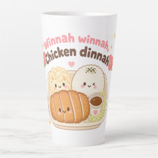 Tasse Latte Kawaii Hawaii - dîner au poulet