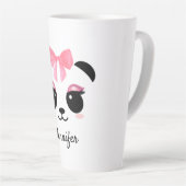 Tasse Latte Kawaii panda mignonette cils personnalisés (Angle droit)