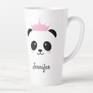 Tasse Latte Kawaii panda mignonne reine personnalisée