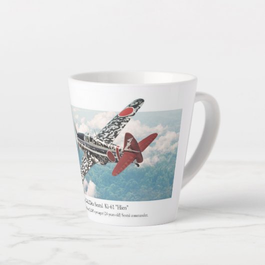 Tasse Latte Kawasaki Ki-61 "Tony"　川崎 キ61 三式戦闘機「飛燕」 (Angle droit)