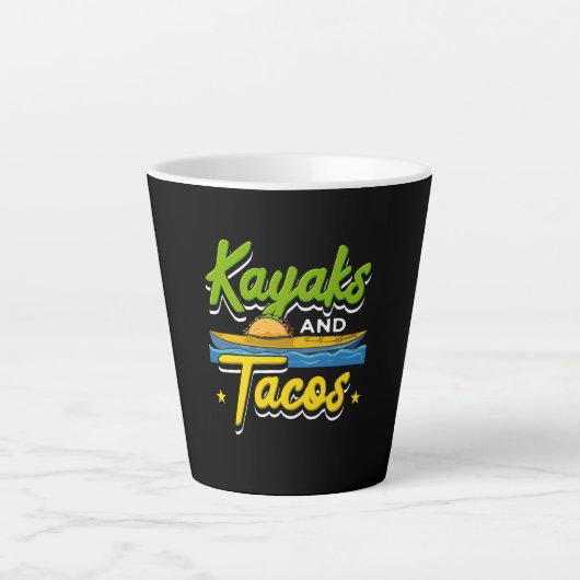 Tasse Latte Kayak - Kayaks et Tacos Funny Kayak (Devant)