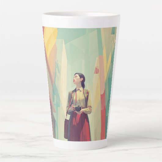 Tasse latte Kazuko photographe (Devant)