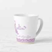 Tasse Latte Keelin lettre K nom signifiant monogramme Latte Mu (Angle droit)