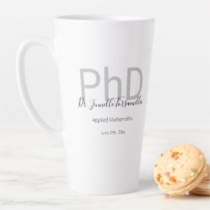 Tasse Latte Keepsaké Black Grey Nom Doctorat