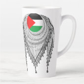 Tasse Latte Keffiyeh Écharpe palestinienne tissu traditionnel (Droite)