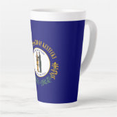 Tasse Latte Kentucky : Drapeau d'État américain du Commonwealt (Angle droit)