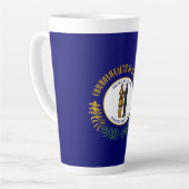 Tasse Latte Kentucky : Drapeau d'État américain du Commonwealt (Angle gauche)