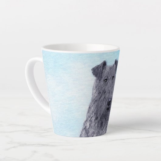 Tasse Latte Kerry Blue Terrier peinture mignonne Chien d'origi (Angle gauche)