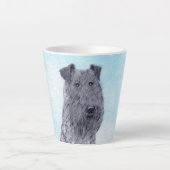 Tasse Latte Kerry Blue Terrier peinture mignonne Chien d'origi (Devant)
