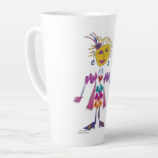 Tasse Latte 'Kiki' - Comment vous vous présentez dans la vie, (Angle gauche)