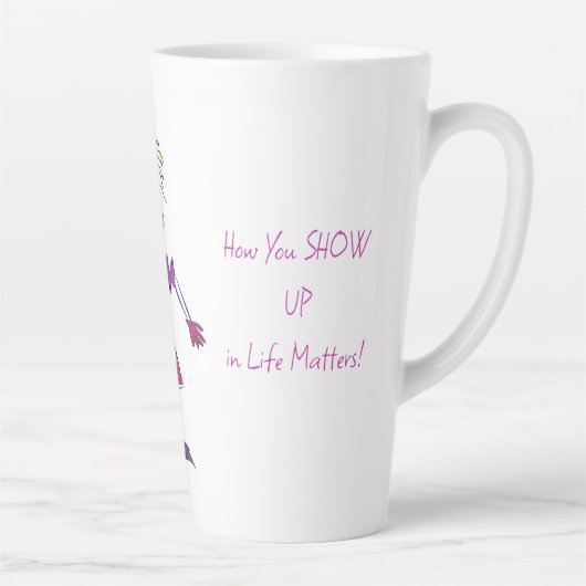 Tasse Latte 'Kiki' - Comment vous vous présentez dans la vie,  (Droite)