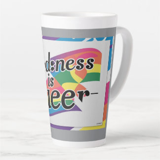 Tasse Latte Kindness is Queer - Conçu par ShelloCB