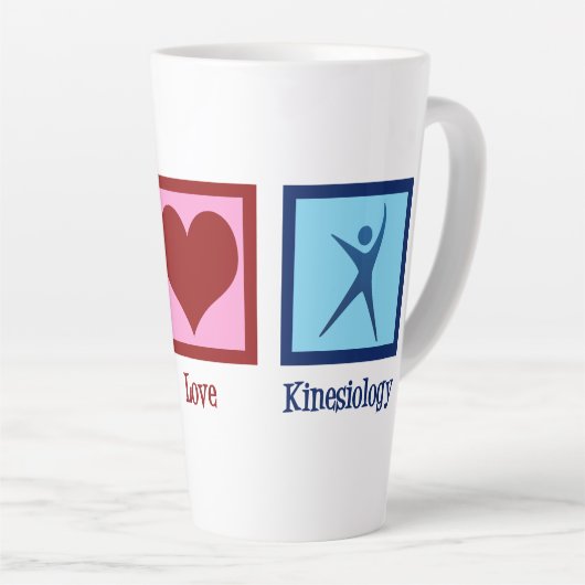 Tasse Latte Kinesiologiste Peace Love Kinesiologie (Angle droit)